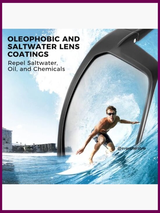Polarized Sport Sunglasses with Oleophobic Coating for Driving Fishing main image 4